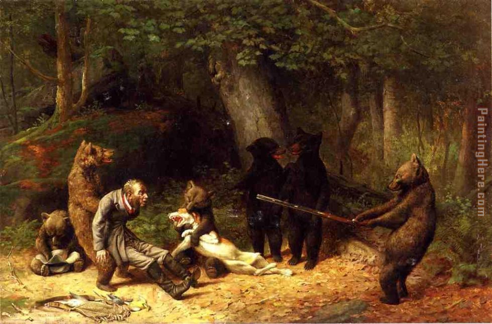 Making Game of the Hunter painting - William Holbrook Beard Making Game of the Hunter art painting